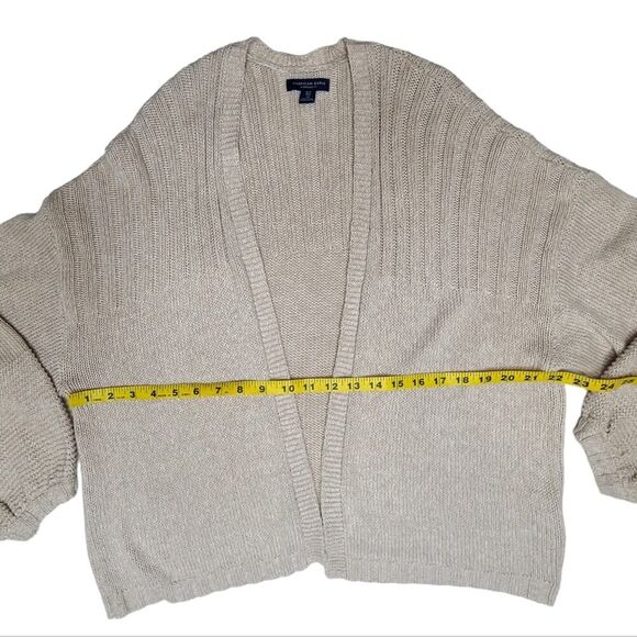 American Eagle oversized fit open front cardigan sweater Oatmeal cream color XS - Picture 8 of 10